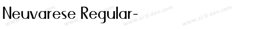 Neuvarese Regular字体转换